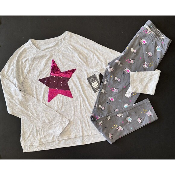 So favorite leggings cats music Athletic Works tee shirt top sequin star XL XXL - Picture 6 of 8